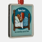 就寝時間物語のくまおよびバニー メタルオーナメント (右)