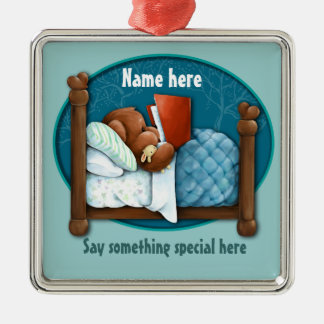 就寝時間物語のくまおよびバニー メタルオーナメント