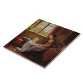 就寝時間1890年(パネルの油) タイル (側面)