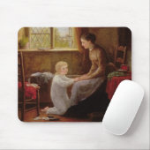就寝時間1890年(パネルの油) マウスパッド (マウス)