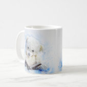就寝時間-かわいいテディー・ベアのデザインの本 コーヒーマグカップ (正面左)