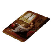 就寝時間， 1890 (パネル上の油) マグネット (左側)