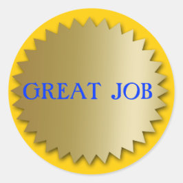 就職素晴らし生の金ゴールドカスタムメダリオンステッカー ラウンドシール