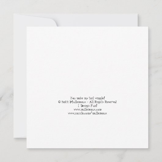 尻尾がフリフリしちゃう！ 招待状 (裏面)