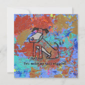 尻尾がフリフリしちゃう！ 招待状 (正面)