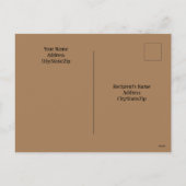 尻尾のふわふわのかわいい小リスの写真 シーズンポストカード (裏面)