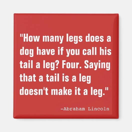 尻尾は脚ではない マグネット (正面)