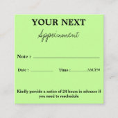 尻尾を振る瞬間のためのアポイントメント 予約カード (正面)
