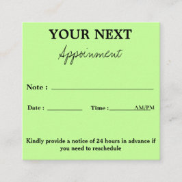 尻尾を振る瞬間のためのアポイントメント 予約カード