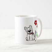 尻尾を振れ コーヒーマグカップ (正面右)