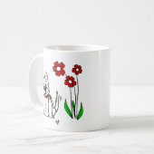 尻尾を振れ コーヒーマグカップ (正面左)