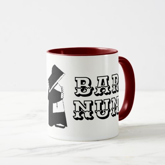 尼僧のおもしろい-きれいなユーモア、カトリック教のバーの冗談 マグカップ (正面右)