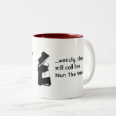 尼僧の冗談-きれいなユーモア、カトリック教のおもしろい ツートーンマグカップ (正面右)