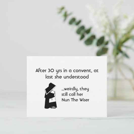 尼僧の冗談-きれいなユーモア、カトリック教のおもしろい ポストカード (スタンド正面)
