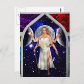 尼僧の占いカードの芸術 ポストカード (正面/裏面)