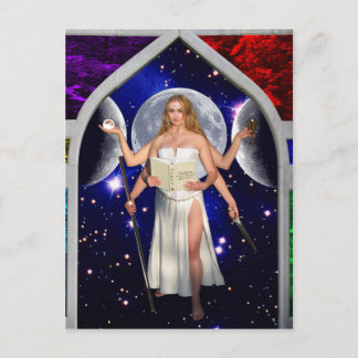 尼僧の占いカードの芸術 ポストカード