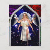 尼僧の占いカードの芸術 ポストカード (正面)