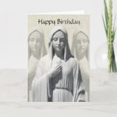 尼僧の宗教的誕生日カード カード (正面)