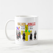 尼僧の金記念祭のギフト コーヒーマグカップ (左)