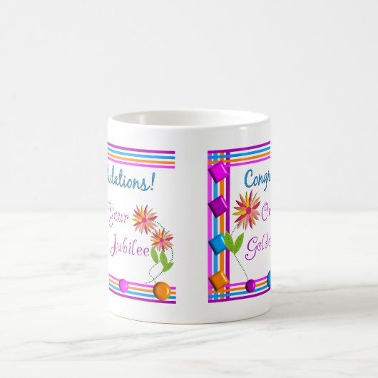 尼僧の金記念祭のギフト コーヒーマグカップ (中央)