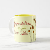 尼僧の金記念祭(第50記念日)のギフト ツートーンマグカップ (正面左)