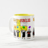 尼僧の60周年記念の第75勤続年数 ツートーンマグカップ (正面左)