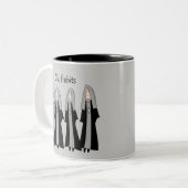 尼僧の"古い習慣"の笑わされるな尼僧のギフト ツートーンマグカップ (正面左)