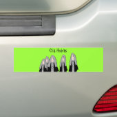 尼僧の"古い習慣"の笑わされるな尼僧のギフト バンパーステッカー (車上)