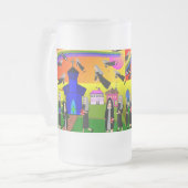 尼僧の"飛行尼僧"のお洒落な芸術 フロストグラスビールジョッキ (正面左)