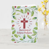 尼僧への五十五周年祭 カード (黄色い花)