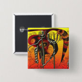 尾および三叉の矛 缶バッジ (正面&裏面)