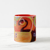 尾および猫 ツートーンマグカップ (中央)