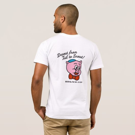 尾からの鼻のワイシャツへのレトロの敬虔 Tシャツ (裏面フル)