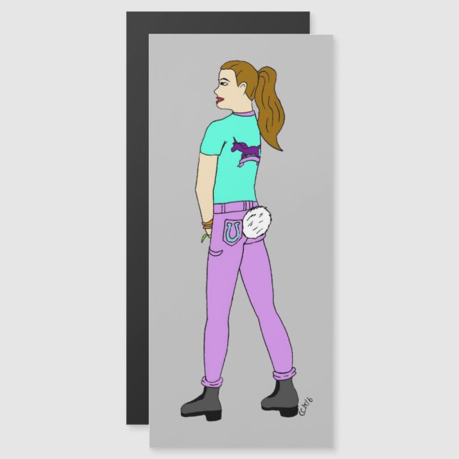 尾がバニーしている女の子 (正面/裏面)