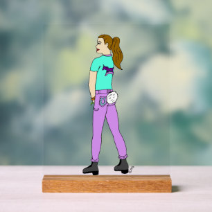 尾がバニーしている女の子 アクリルサイン