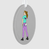 尾がバニーしている女の子 オーナメント (正面)