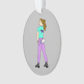 尾がバニーしている女の子 オーナメント (正面)