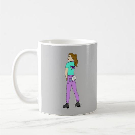 尾がバニーしている女の子 コーヒーマグカップ (左)