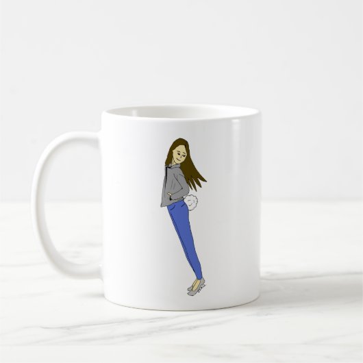 尾がバニーしている女の子 コーヒーマグカップ (左)