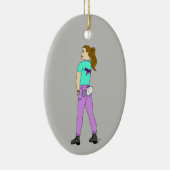 尾がバニーしている女の子 セラミックオーナメント (右)