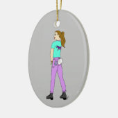 尾がバニーしている女の子 セラミックオーナメント (左)