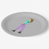 尾がバニーしている女の子 ペーパープレート (アングル)