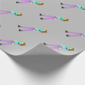 尾がバニーしている女の子 ラッピングペーパー (角)