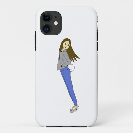 尾がバニーしている女の子 Case-Mate iPhoneケース (裏面)