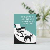 尾が長い猫のように緊張してる ポストカード (スタンド正面)