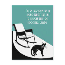 尾が長い猫のように緊張してる