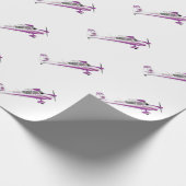 尾にすごい花を付けた紫色のDecathlon ラッピングペーパー (角)