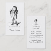尾に蛙を付けた紳士 名刺 (正面/裏面)