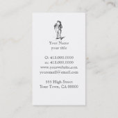 尾に蛙を付けた紳士 名刺 (裏面)