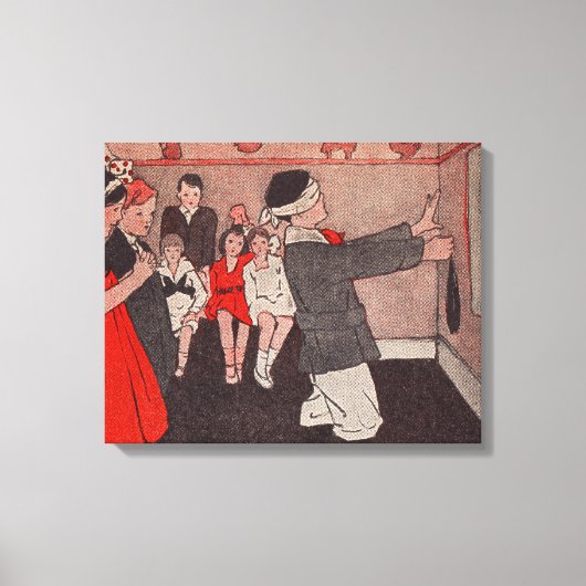 尾のロバを固定する キャンバスプリント (正面)